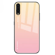 Custodia in vetro a colori sfumati, For OnePlus 7 Pro, For Huawei P20, For OPPO F11 Pro