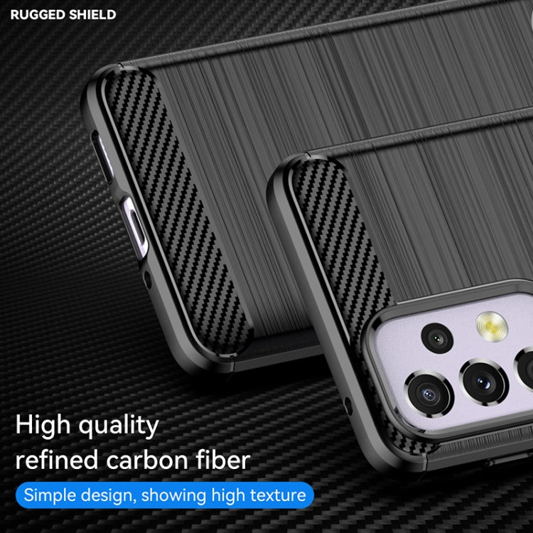 Custodia per telefono TPU in fibra di carbonio con trama spazzolata, For Samsung Galaxy A33 5G, For Samsung Galaxy A53 5G