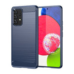 Custodia per telefono TPU in fibra di carbonio con trama spazzolata, For Samsung Galaxy A33 5G, For Samsung Galaxy A53 5G