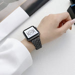 Cinturino cinturino in fibra di carbonio a vita piccola per Apple Watch Series, 7 41mm / 6&SE&5&4 40mm / 3&2&1 38mm, 7 45mm / 6&SE&5&4 44mm / 3&2&1 42mm