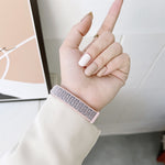 Cinturino in nylon con cinturino ad anello, For Fitbit Luxe