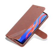 Custodia per cellulare in pelle a conchiglia orizzontale con struttura in pelle di pecora AZNS con supporto, slot per schede e portafoglio, For Xiaomi Redmi Note 11 / Poco M4 Pro 5G
