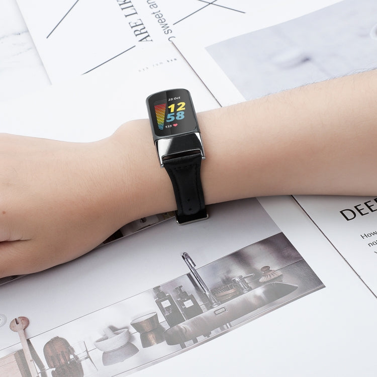Per cinturino in pelle Fitbit Charge 5 FC5-18, S, L