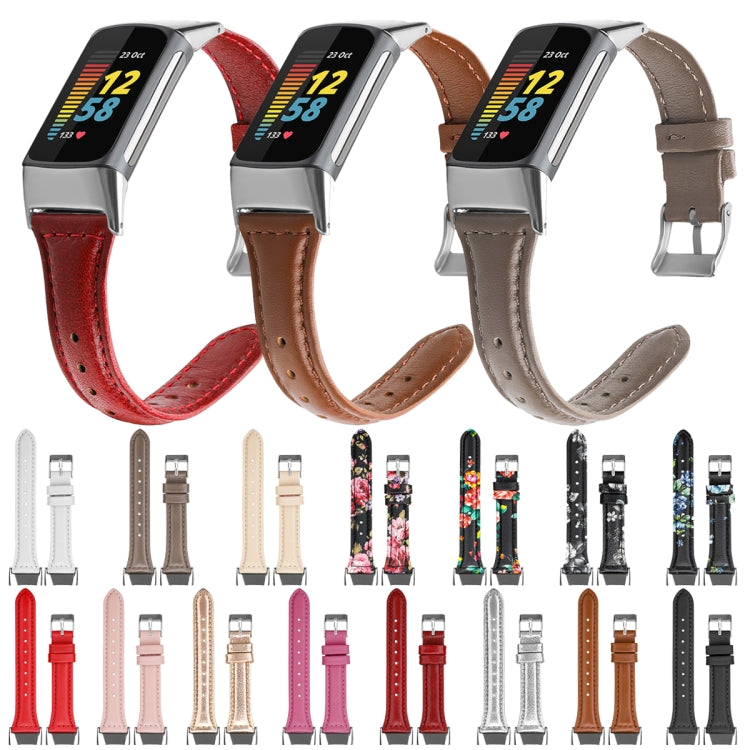 Per cinturino in pelle Fitbit Charge 5 FC5-18, S, L