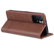 AZNS Custodia per telefono in pelle a vibrazione orizzontale con struttura in vitello magnetico con slot per schede, supporto e portafoglio, For Xiaomi Redmi Note 11