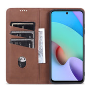 AZNS Custodia per telefono in pelle a vibrazione orizzontale con struttura in vitello magnetico con slot per schede, supporto e portafoglio, For Xiaomi Redmi Note 11