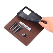AZNS Custodia per telefono in pelle a vibrazione orizzontale con struttura in vitello magnetico con slot per schede, supporto e portafoglio, For Xiaomi Redmi Note 11