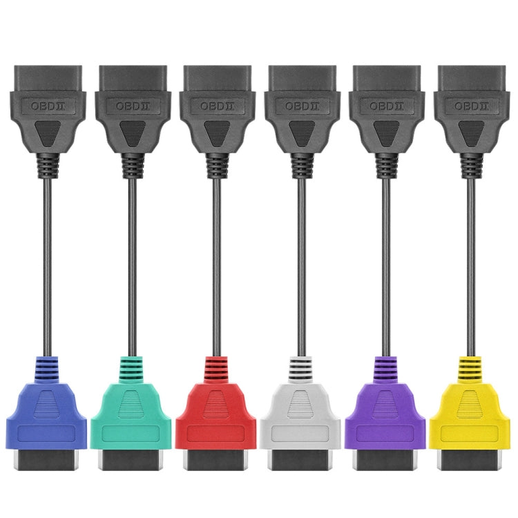 Pacchetto cavo adattatore per scansione ECU OBD a 6 colori per Fiat, 6-color