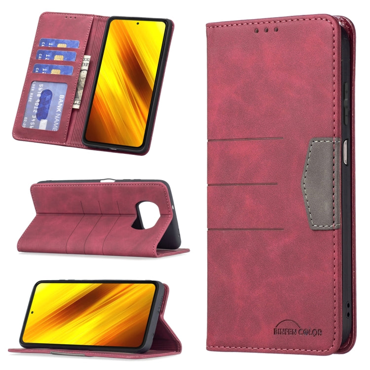 Custodia in pelle con giunzione magnetica per Xiaomi Poco X3