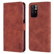 AZNS Skin Feel Calf Texture Custodia orizzontale in pelle a conchiglia con slot per schede, supporto e portafoglio, For Xiaomi Redmi Note 11 / Poco M4 Pro 5G