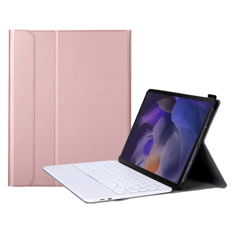 Custodia in pelle per tastiera Bluetooth ultrasottile A08-A con touchpad per Samsung Galaxy Tab A8 2021 SM-X205 / SM-X200, A08-A