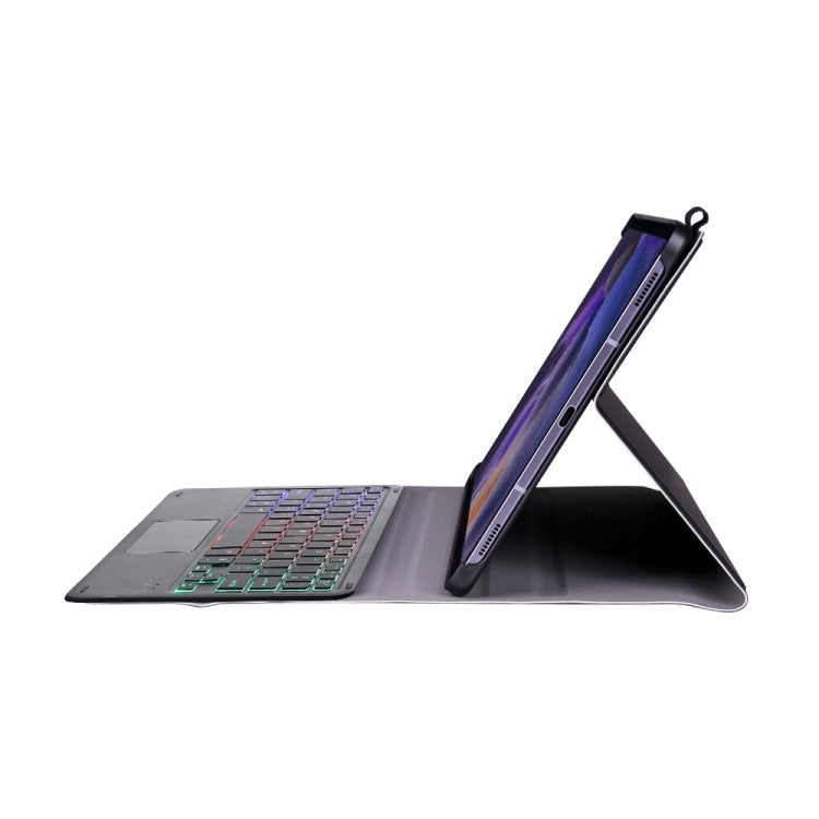 Custodia in pelle per tastiera Bluetooth retroilluminata ultrasottile A08-AS con touchpad per Samsung Galaxy Tab A8 2021 SM-X205 / SM-X200, A08-AS