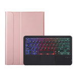 Custodia in pelle per tastiera Bluetooth retroilluminata ultrasottile A08-AS con touchpad per Samsung Galaxy Tab A8 2021 SM-X205 / SM-X200, A08-AS