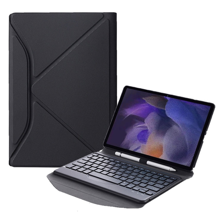 BA08 Diamond Texture Custodia in pelle per tastiera Bluetooth con supporto posteriore a triangolo per Samsung Galaxy Tab A8 2021 SM-X205 / SM-X200, BA08