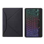 Custodia in pelle per tastiera Bluetooth con retroilluminazione BA08S Diamond Texture con supporto posteriore a triangolo per Samsung Galaxy Tab A8 2021 SM-X205 / SM-X200, BA08S