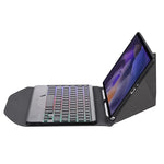 Custodia in pelle per tastiera Bluetooth con retroilluminazione BA08S Diamond Texture con supporto posteriore a triangolo per Samsung Galaxy Tab A8 2021 SM-X205 / SM-X200, BA08S