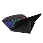 Custodia in pelle per tastiera Bluetooth con retroilluminazione BA08S Diamond Texture con supporto posteriore a triangolo per Samsung Galaxy Tab A8 2021 SM-X205 / SM-X200, BA08S