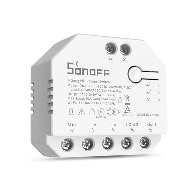 Sonoff DUALR3 WiFi Smart Switch Module with Two-way Control, DUALR3