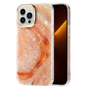Cassa del telefono in marmo con struttura a conchiglia galvanica, For iPhone 13, For iPhone 13 Pro, For iPhone 13 Pro Max