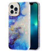 Cassa del telefono in marmo con struttura a conchiglia galvanica, For iPhone 13, For iPhone 13 Pro, For iPhone 13 Pro Max