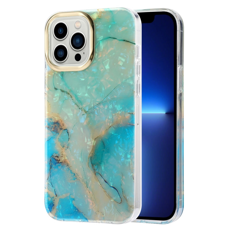 Cassa del telefono in marmo con struttura a conchiglia galvanica, For iPhone 12 / 12 Pro, For iPhone 12 Pro Max, For iPhone 11