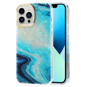 Cassa del telefono in marmo con struttura a conchiglia galvanica, For iPhone 11 Pro, For iPhone 11 Pro Max
