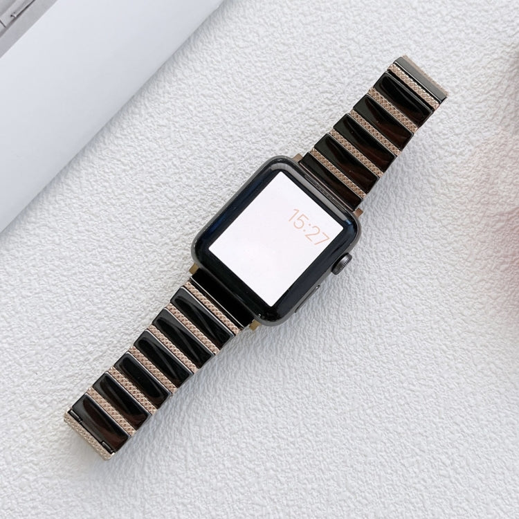 Cinturino in ceramica con cinturino in acciaio con una perlina per la serie Apple Watch, 7 41mm / 6&SE&5&4 40mm / 3&2&1 38mm, 7 45mm / 6&SE&5&4 44mm / 3&2&1 42mm
