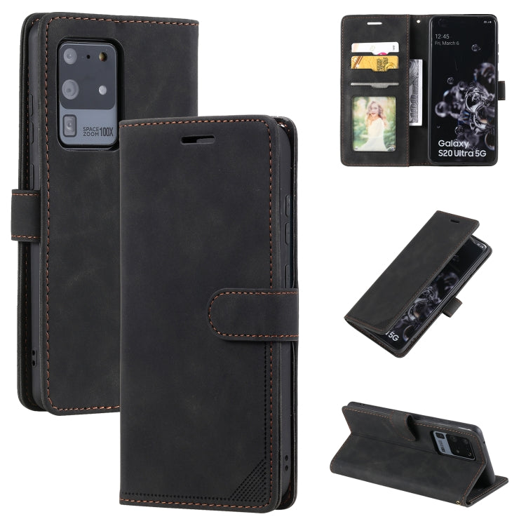 Custodia per telefono in pelle con vibrazione orizzontale con spazzola antifurto Skin Feel, For Samsung Galaxy A12, For Samsung Galaxy S20 Ultra, For Samsung Galaxy A32 5G, For Samsung Galaxy Note10+