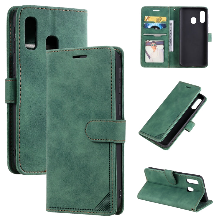 Custodia per telefono in pelle con vibrazione orizzontale con spazzola antifurto Skin Feel, For Samsung Galaxy Note20, For Samsung Galaxy A71, For Samsung Galaxy A40, For Samsung Galaxy S21+ 5G