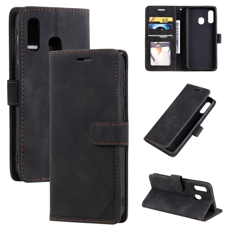 Custodia per telefono in pelle con vibrazione orizzontale con spazzola antifurto Skin Feel, For Samsung Galaxy Note20, For Samsung Galaxy A71, For Samsung Galaxy A40, For Samsung Galaxy S21+ 5G
