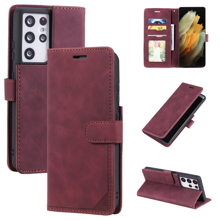 Custodia per telefono in pelle con vibrazione orizzontale con spazzola antifurto Skin Feel, For Samsung Galaxy S21 Ultra 5G, For Samsung Galaxy Note20 Ultra, For Samsung Galaxy S20 FE, For Samsung Galaxy S21 5G