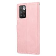 Fantasy Classic Skin-feel Texture in pelle di vitello Fibbia magnetica Flip orizzontale PU Custodia in pelle per telefono con supporto e slot per schede e portafoglio, For Xiaomi Redmi 10, For Xiaomi Redmi Note 11 / Poco M4 Pro 5G                      ...