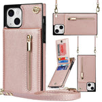 Custodia portafoglio con cerniera per iPhone 13 mini