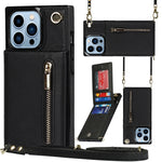 Custodia portafoglio con cerniera per iPhone 13 mini