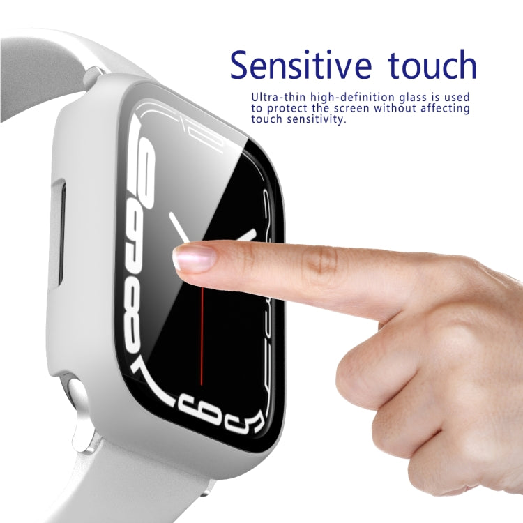 Cornice per PC 2 in 1 + custodia protettiva in vetro temperato, For Apple Watch Series 9 / 8 / 7 41mm, For Apple Watch Series 8 / 7 45mm, For Apple Watch Series 9 / 8 / 7 45mm