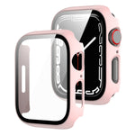 Cornice per PC 2 in 1 + custodia protettiva in vetro temperato, For Apple Watch Series 9 / 8 / 7 41mm, For Apple Watch Series 8 / 7 45mm, For Apple Watch Series 9 / 8 / 7 45mm