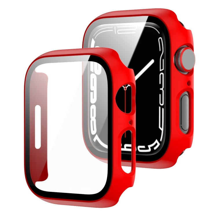 Cornice per PC 2 in 1 + custodia protettiva in vetro temperato, For Apple Watch Series 9 / 8 / 7 41mm, For Apple Watch Series 8 / 7 45mm, For Apple Watch Series 9 / 8 / 7 45mm