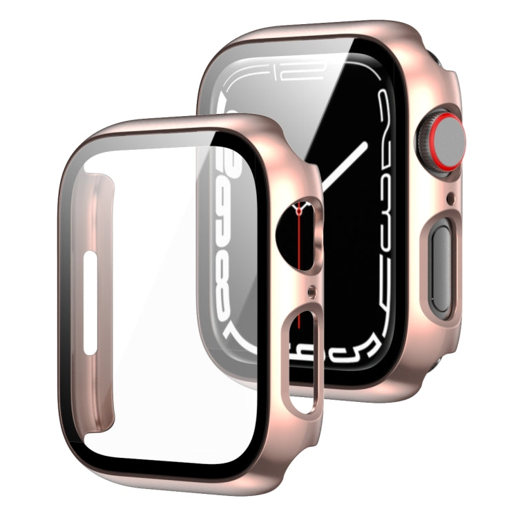 Cornice per PC 2 in 1 + custodia protettiva in vetro temperato, For Apple Watch Series 9 / 8 / 7 41mm, For Apple Watch Series 8 / 7 45mm, For Apple Watch Series 9 / 8 / 7 45mm