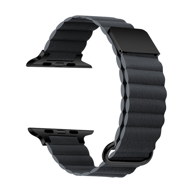 Cinturino con cinturino in pelle magnetica per Apple Watch Series, 7 41mm / 6&SE&5&4 40mm / 3&2&1 38mm, 7 45mm / 6&SE&5&4 44mm / 3&2&1 42mm