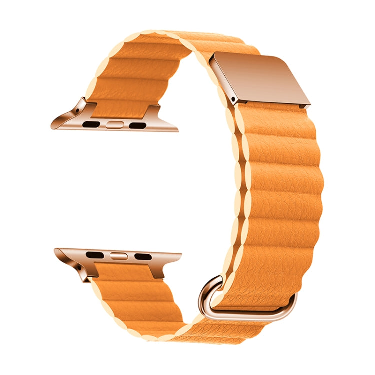 Cinturino con cinturino in pelle magnetica per Apple Watch Series, 7 41mm / 6&SE&5&4 40mm / 3&2&1 38mm, 7 45mm / 6&SE&5&4 44mm / 3&2&1 42mm