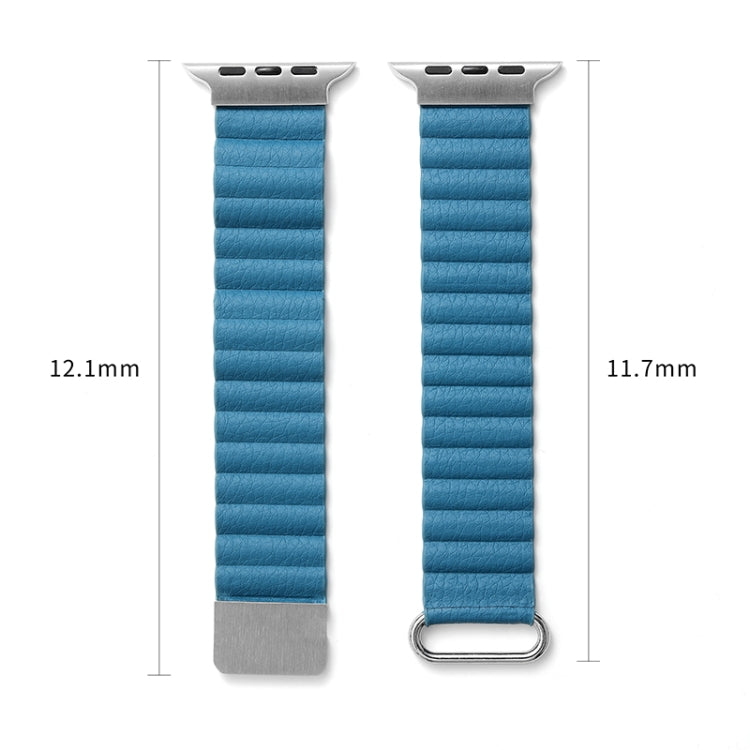 Cinturino con cinturino in pelle magnetica per Apple Watch Series, 7 41mm / 6&SE&5&4 40mm / 3&2&1 38mm, 7 45mm / 6&SE&5&4 44mm / 3&2&1 42mm