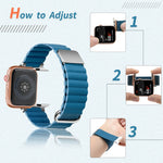Cinturino con cinturino in pelle magnetica per Apple Watch Series, 7 41mm / 6&SE&5&4 40mm / 3&2&1 38mm, 7 45mm / 6&SE&5&4 44mm / 3&2&1 42mm