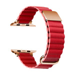 Cinturino con cinturino in pelle magnetica per Apple Watch Series, 7 41mm / 6&SE&5&4 40mm / 3&2&1 38mm, 7 45mm / 6&SE&5&4 44mm / 3&2&1 42mm