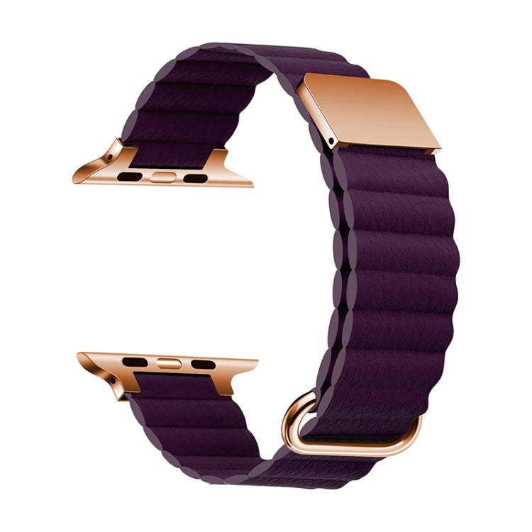 Cinturino con cinturino in pelle magnetica per Apple Watch Series, 7 41mm / 6&SE&5&4 40mm / 3&2&1 38mm, 7 45mm / 6&SE&5&4 44mm / 3&2&1 42mm