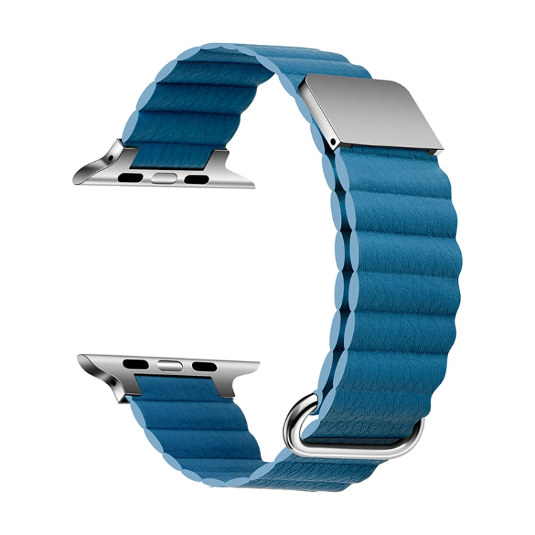 Cinturino con cinturino in pelle magnetica per Apple Watch Series, 7 41mm / 6&SE&5&4 40mm / 3&2&1 38mm, 7 45mm / 6&SE&5&4 44mm / 3&2&1 42mm