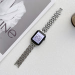 Cinturino in acciaio inossidabile con cinque strisce di Baht per Apple Watch Series, 7 41mm / 6&SE&5&4 40mm / 3&2&1 38mm, 7 45mm / 6&SE&5&4 44mm / 3&2&1 42mm