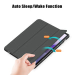 Custodia in pelle per tablet a ribalta orizzontale in TPU tinta unita con supporto a 3 pieghe e funzione Sleep / Wake-up, For Samsung Galaxy Tab S7 FE 12.4