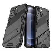 Punk Armor 2 in 1 PC + custodia per telefono in TPU con supporto invisibile, For iPhone 13 mini, For iPhone 13, For iPhone 13 Pro