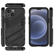 Punk Armor 2 in 1 PC + custodia per telefono in TPU con supporto invisibile, For iPhone 13 mini, For iPhone 13, For iPhone 13 Pro