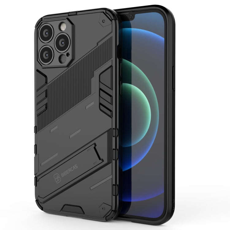 Punk Armor 2 in 1 PC + custodia per telefono in TPU con supporto invisibile, For iPhone 13 Pro Max